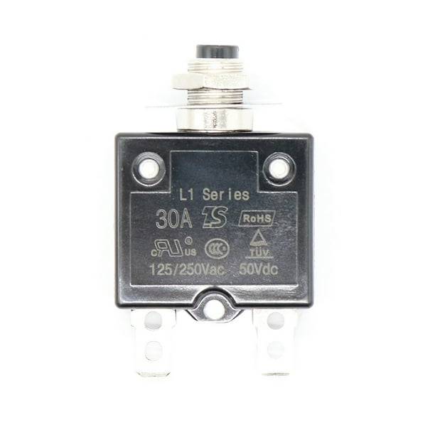 Sixinu 30A MP Push Button Resettable Thermal Circuit Breaker Panel Mount Sixinu 30A MP Push Button Resettable Thermal Circuit Breaker Panel Mount